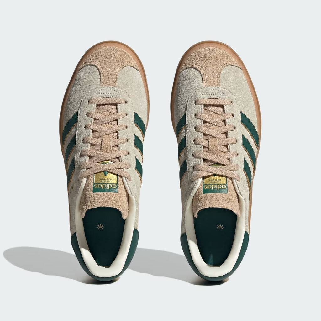 Adidas Gazelle Bold Shoes (Cream White/Collegiate Green)