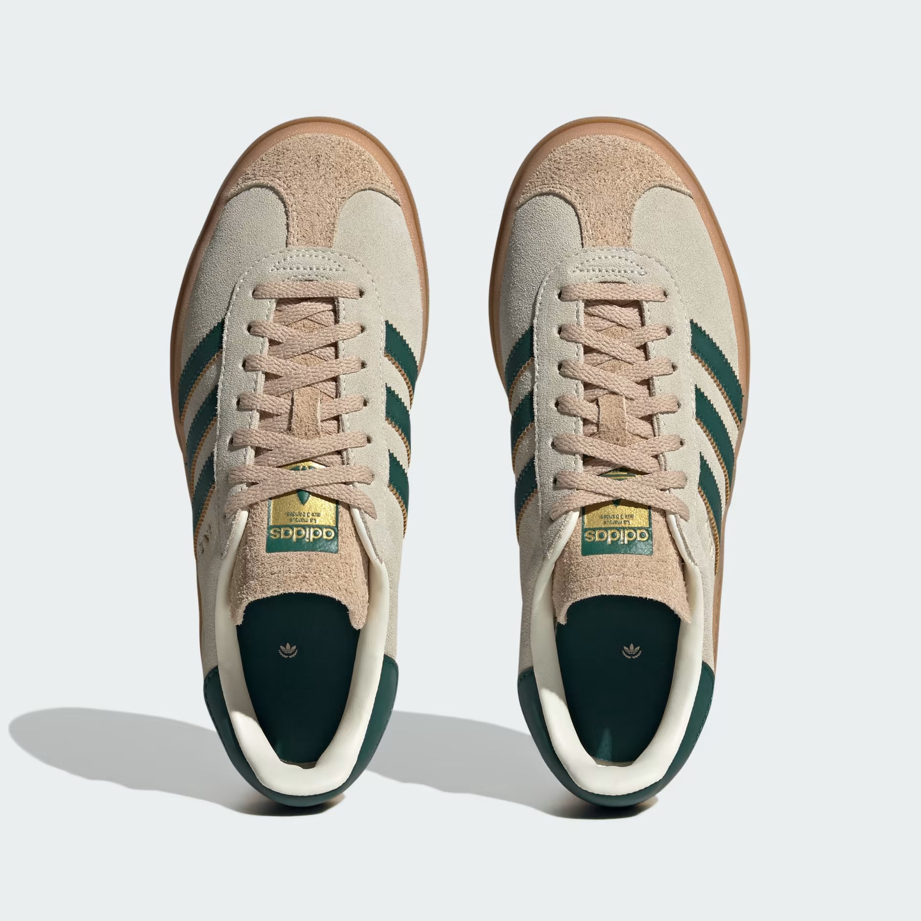 Adidas Gazelle Bold Shoes (Cream White/Collegiate Green)