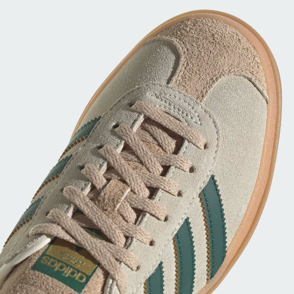 Adidas Gazelle Bold Shoes (Cream White/Collegiate Green)